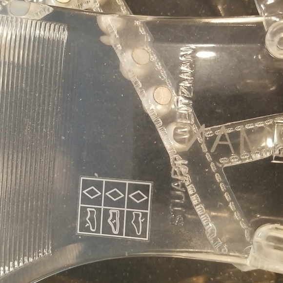 💕STUART WEITZMAN💕 Goldie Jelly Sandal Thong ~ Clear Pearl Embellishments 12 - Picture 15 of 15